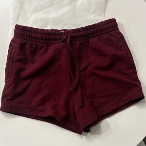 TALENTLESS Women's Dark Red Athletic Shorts